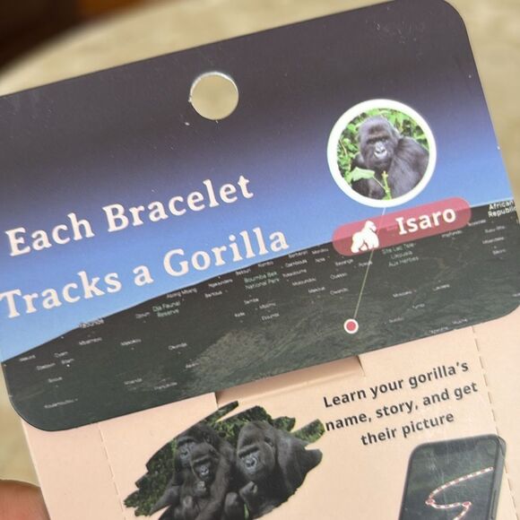 NEW! Fahlo Blackout Gorilla Tracking Dian Fossey Gorilla Fund - Picture 4 of 5